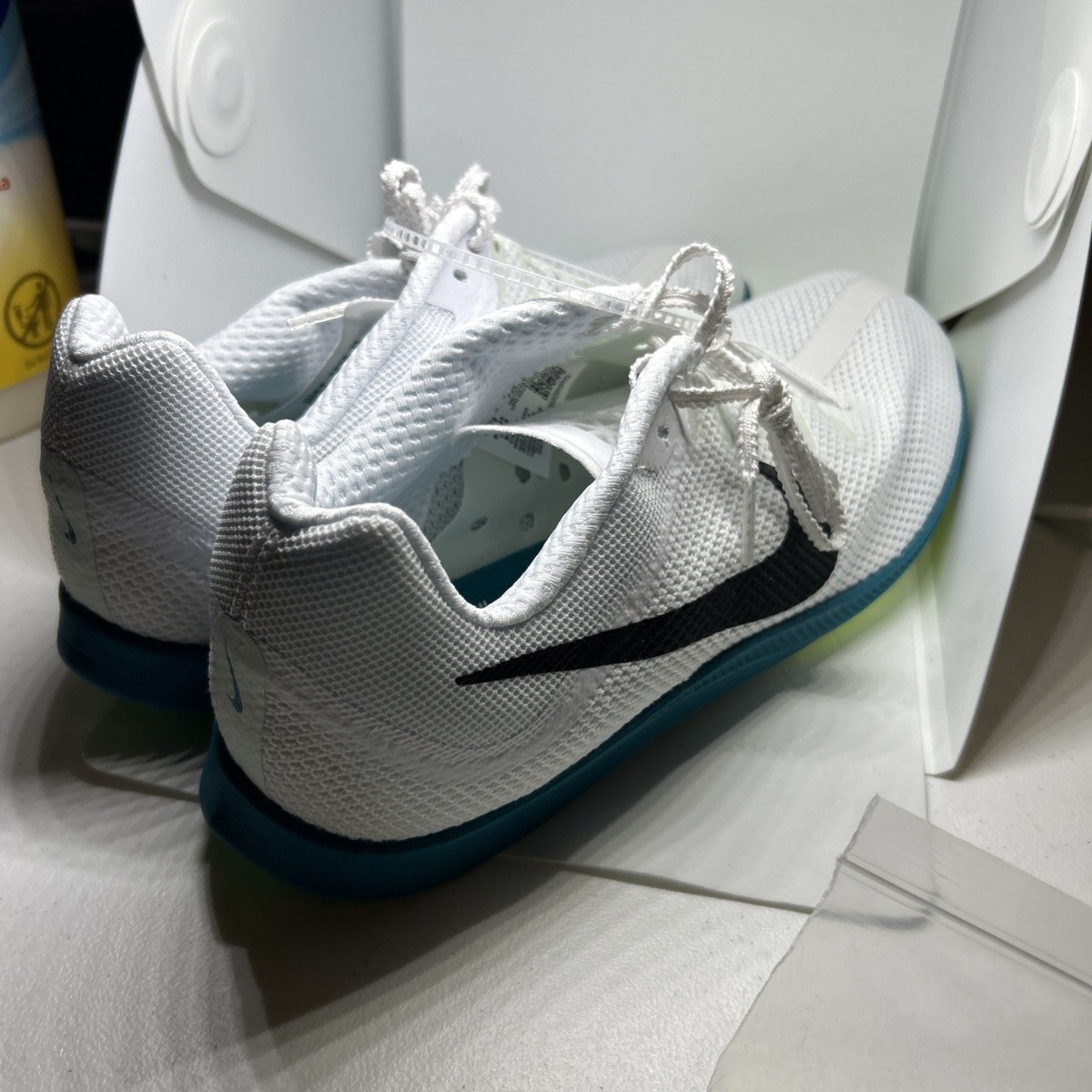 Nike Rival Distance Track Spikes Mens 9 White Teal FZ9653-102 Excellent **NEW** Athletic shoes Nike Rival Distance | Foot-Store main image 3