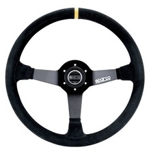 Sparco 015r345msn Racing Steering Wheel R 345 Black Suede 350 Mm Yellow Stripe