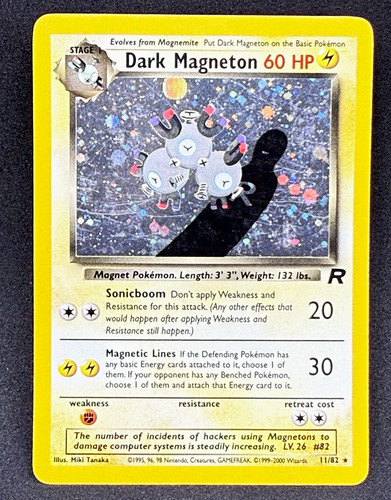 Wizards of the Coast Pokémon TCG Dark Magneton Team Rocket 11/82 Holo Rare MP