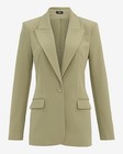 Express Women's Slim Fit Green Gray Tone One Button Long Blazer XS NWT $148 🌸 — photo 4