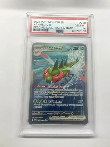 Pokemon Destined Rivals Yanmega ex Special Illustration Rare SIR #228/182 PSA 10