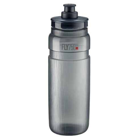 Elite Fly Bottle 750ml Smoke - Lightweight, Textured Grip, BPA-Free Cycling