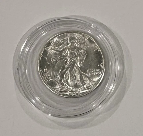 1945 Walking Liberty Silver Half Dollar Near-Gem BU - Lustrous Beautiful Coin