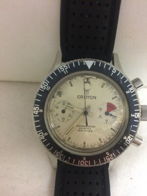  CROTON CHRONOMASTER AVIATOR SEA DIVER CAL LANDERON 248 MANUAL WINDING 