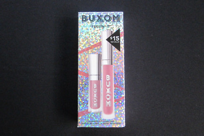 BUXOM Feelin' It Plumping Lip Gloss Duo *Full Size Mudslide & Mini Sophia ~ NEW