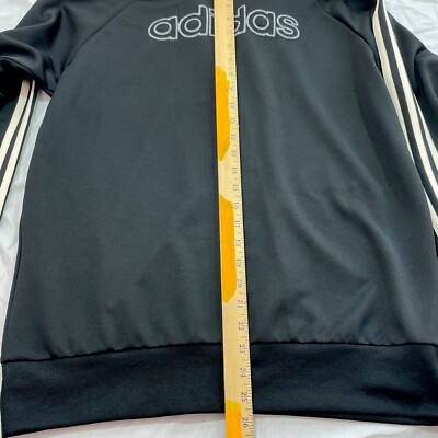 Adidas Track Full Zip Jacket Large Stitch Back Logo Size Medium