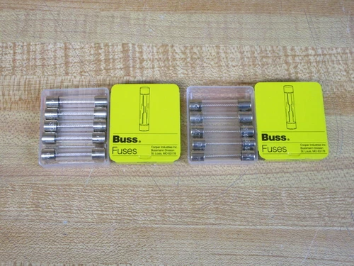 Buss AGC-5 Bussmann Fuse Cross Ref 4XH46 Jagged Element (Pack of 10)