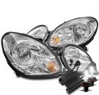 FOR 98-05 LEXUS GS300 GS400 GS430 HEADLIGHTS HEADLAMPS CHROME W/50W 8K XENON HID