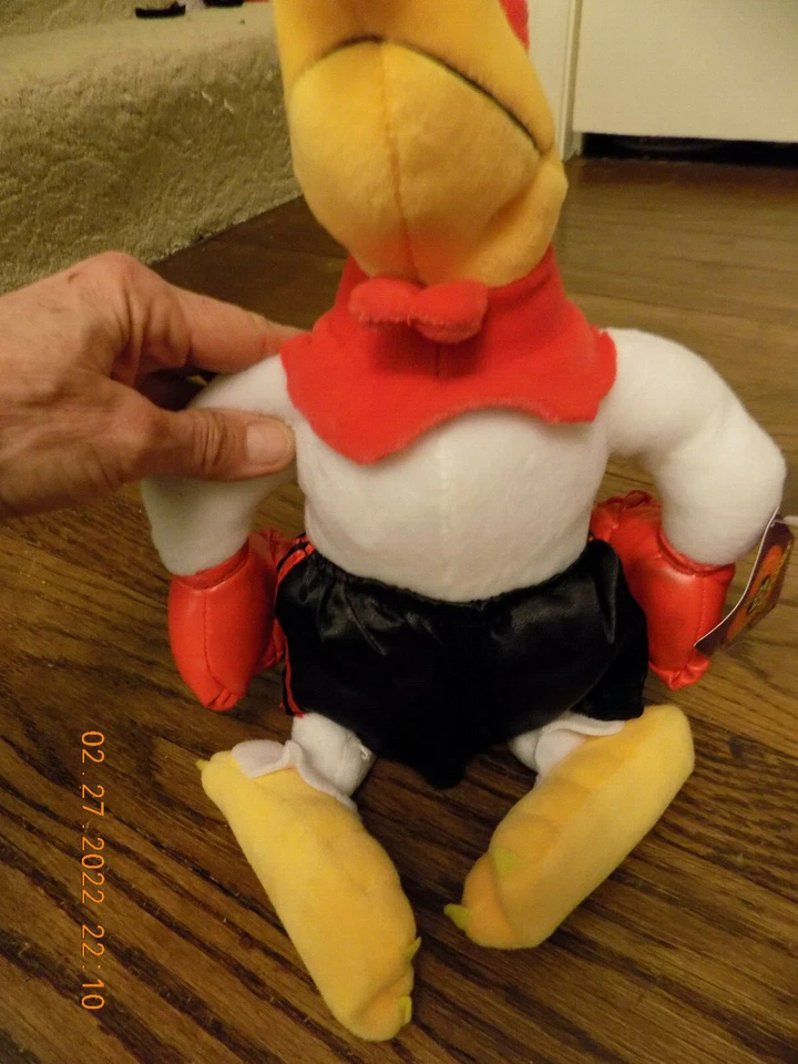 Foghorn Leghorn Peluche Looney Tunes Boxer Rojo Guantes Satén Pantalones Cortos Gallo con etiqueta  Foto 3 de 4