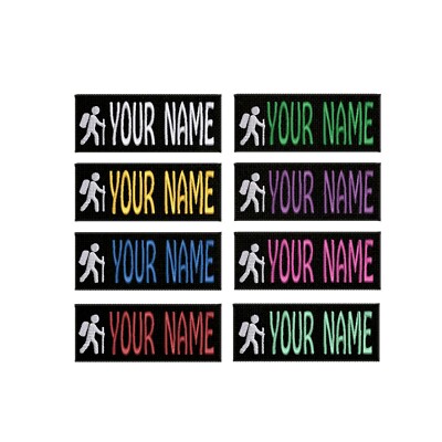 BEST SELLING 3x1 SIZE Custom NAME TAG Embroidered ''Iron on'', USA FAST SHIPPING