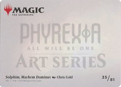 MTG ART SERIES, SOLPHIM, MAYHEM DOMINUS Gold Signature By Chris