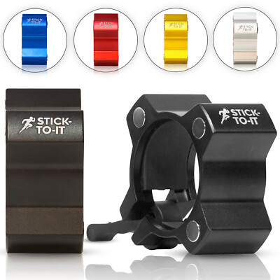 5 Barbell Collar Sets - Magnetic Barbell Clamps for Weightlifting - 5 Colors