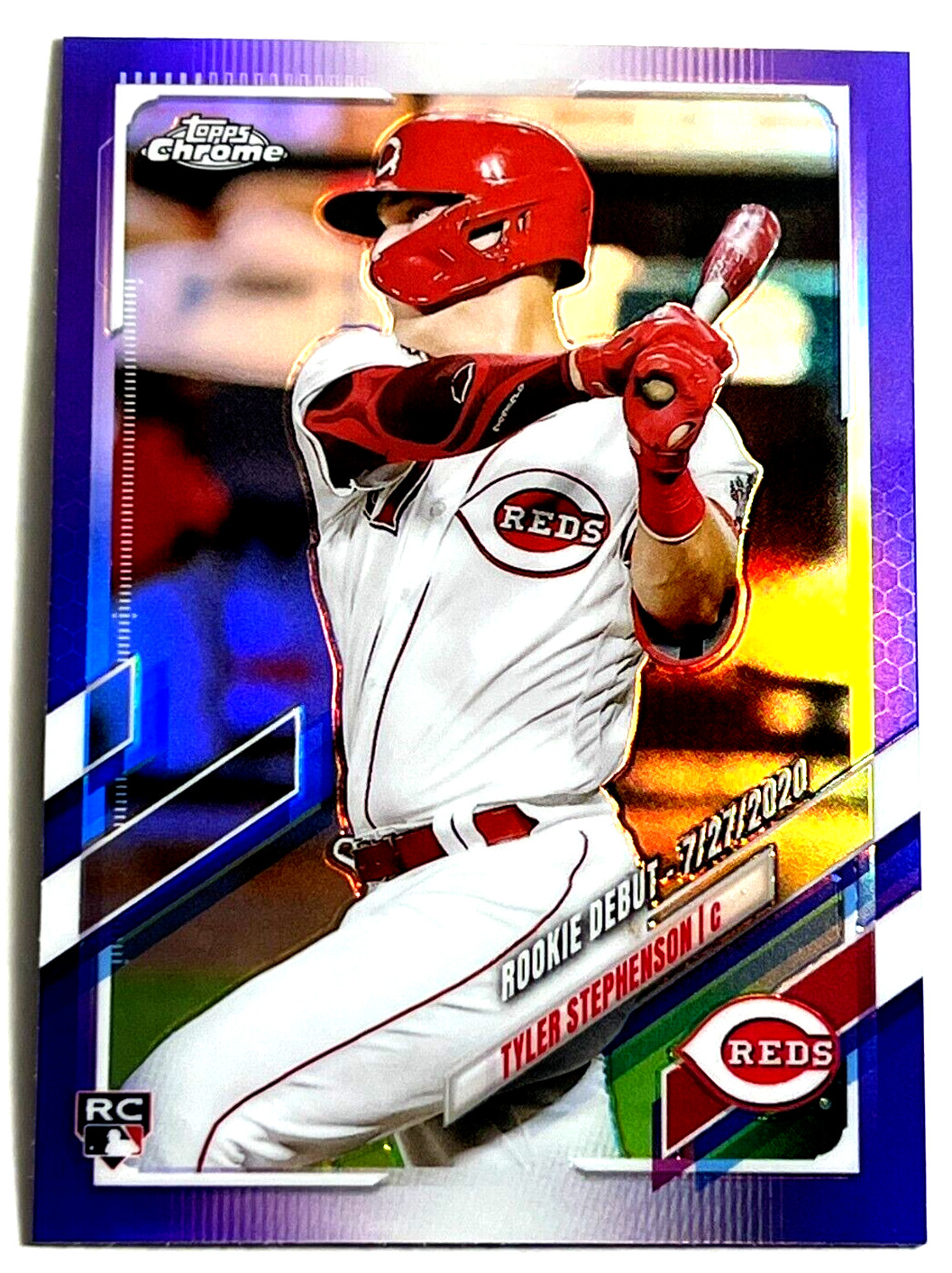 2021 Topps Chrome Update Baseball Purple Refractor RC #USC26 Tyler Stephenson