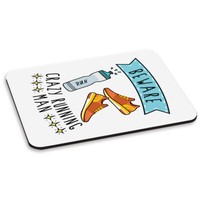 Vorsicht Crazy Laufen Man Pc Computer Mauspad Dad Daddy Tag Lustig