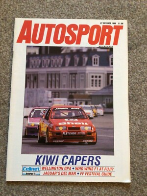 AUTOSPORT Magazine - KIWI CAPERS Front Cover & Who Wins F1 at Fuji - 27 Oct 1988