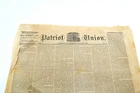 1862 PATRIOT UNION (PA) Newspaper from January 2nd ~ Civil War era ANTIQUE ORIG!