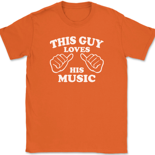 This Guy Loves His Music T-Shirt Tee Funny Sarcastic Novelty Gift - Picture 8 of 10