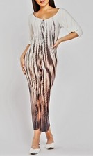 GORGEOUS ANIMAL PRINTED CUT BODYCON MAXI DRESS  - SIZE 08/10