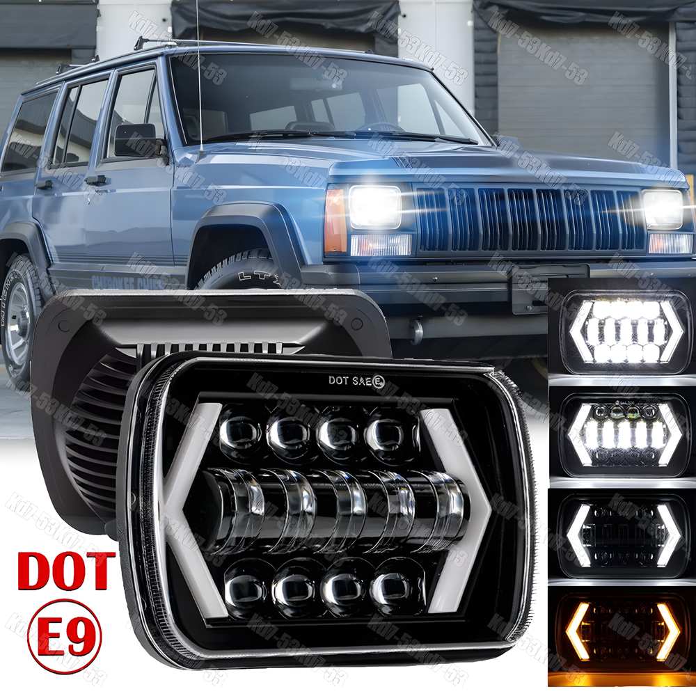 DOT For Jeep Wrangler YJ 1986-1995 Cherokee XJ 5x7