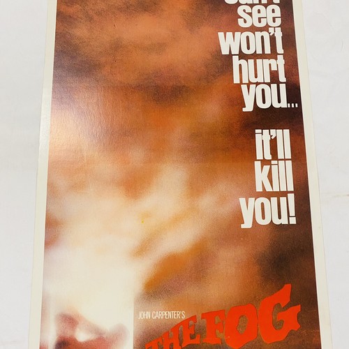 Póster de la película The Fog 1980 original rollado EE. UU. John Carpenter RARO 14x36 - Imagen 4 de 8