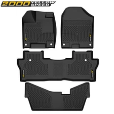Floor Mats All Weather Floor Mats Liner TPE Waterproof Fit for 16-22 Honda Pilot
