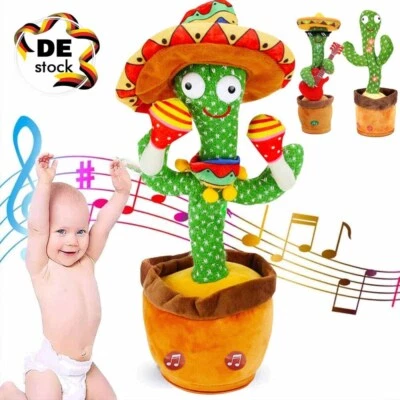 MARKENLOS Sprechender Kaktus,Kaktus Spielzeug Nachsprechen Singender Tanzender Kaktus NEU