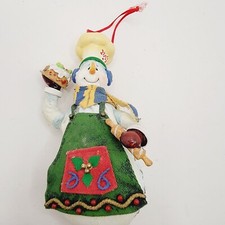 Christmas Ornament Baker Themed Ornament Snowman