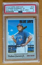 2019 Topps Heritage VLADIMIR GUERRERO JR. Real One Blue Auto PSA 9 MINT
