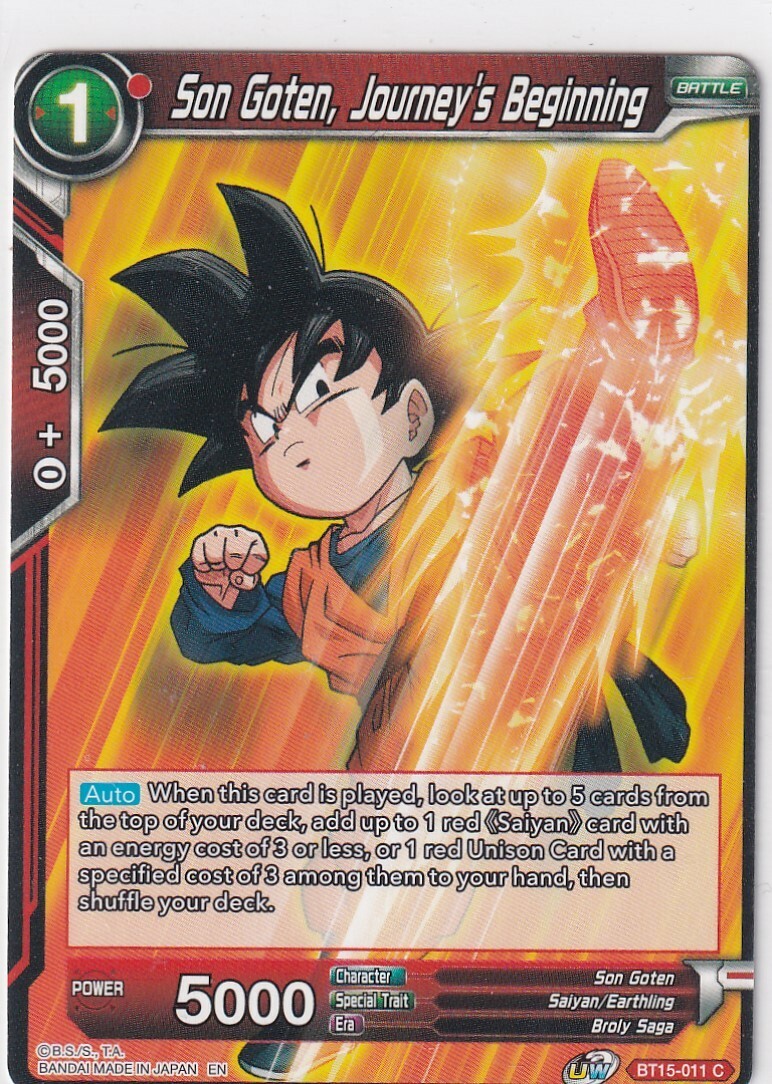Dragon Ball Super Galactic Battle - BT15-011 Son Goten, Journey's