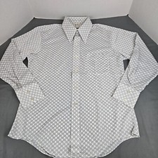 VTG Marlboro Men  s Long Sleeve Shirt Size 15.5-33 Button Up Permanent Press
