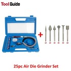 25pc 3mm Micro Air Die Grinder Tool, Rotary Grinding Polishing Stone, Combo Set