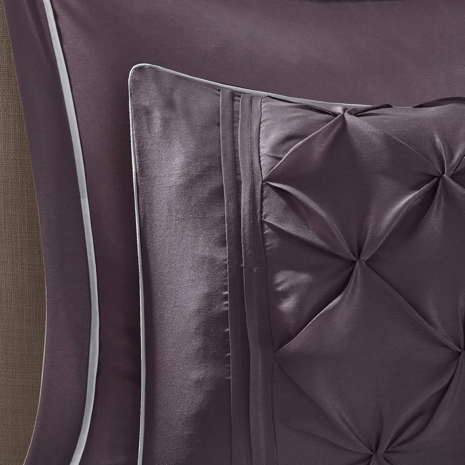 Juego de edredón Essentials Cal King, ropa de cama de 24 piezas con cortinas a juego, decoración Foto 3 de 4