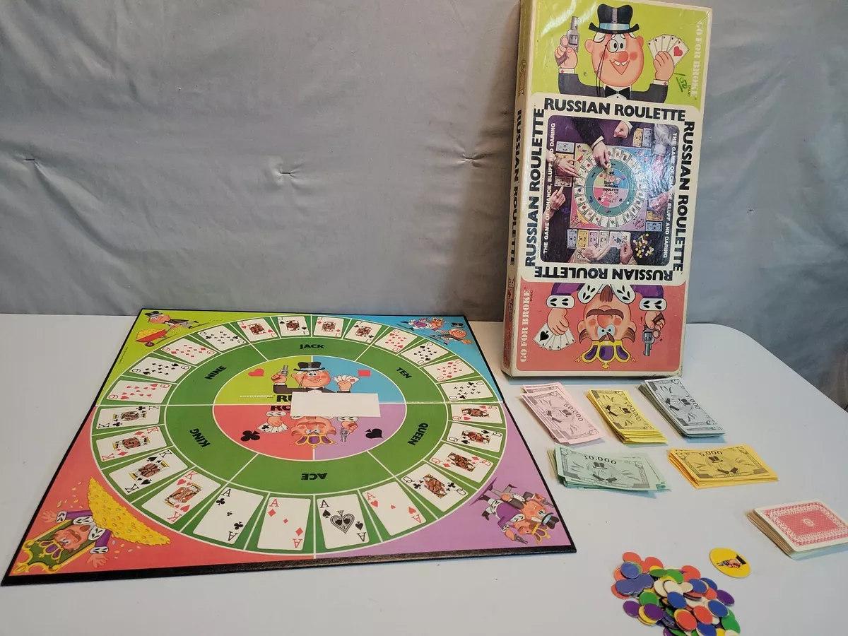 Vintage 1975 Russian Roulette Board Game, Complete & Great