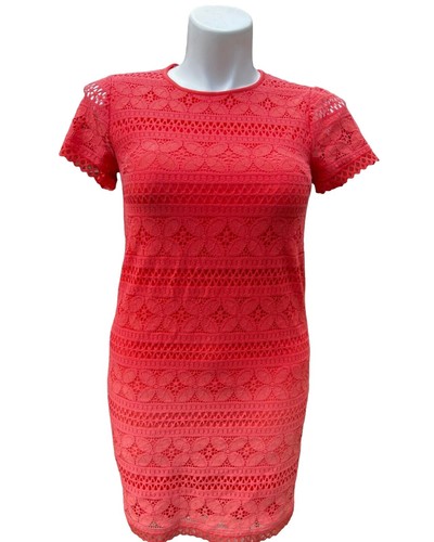 Maggy London Nikola Knit Dress Navy Floral Short Sleeve US 6 NWT | eBay