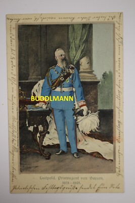 Patriotische AK Bayern Luitpold Prinzregent 80. Geburtstag 1821-1901