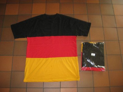 Deutschland Fan Shirt Schwarz Rot Gold L XL NEU