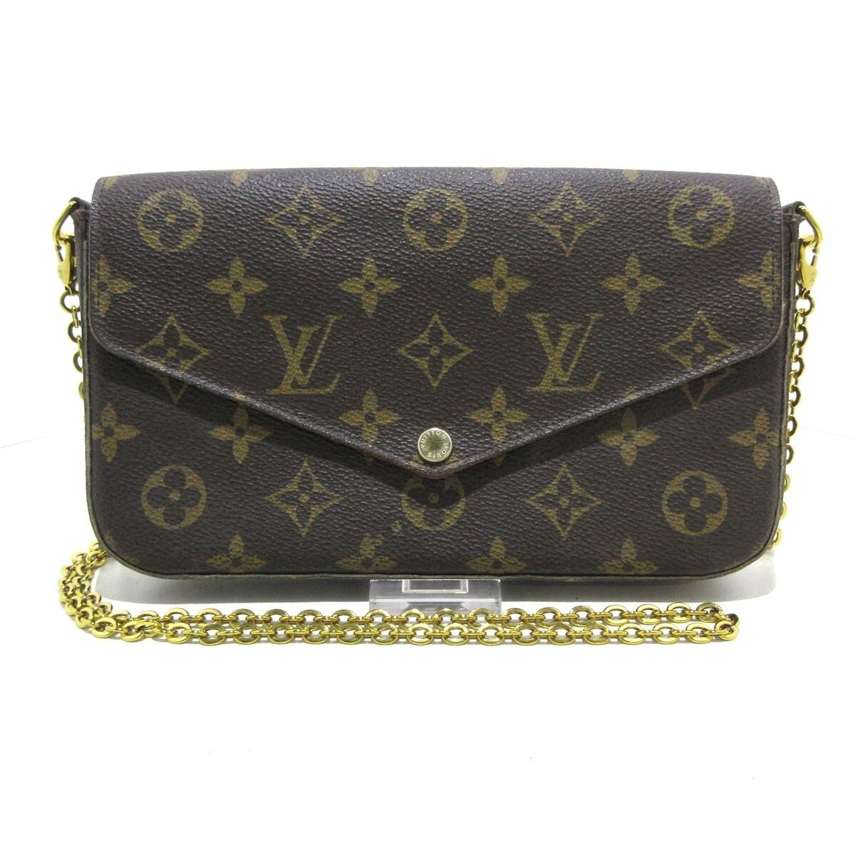 Auth LOUIS VUITTON M61276 Felicie Pochette Chain Shoulder Bag