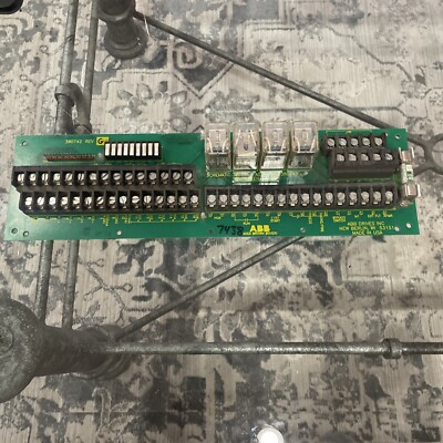 ABB ASEA BROWN BOVERI RELAY CIRCUIT BOARD CARD 380742 REV G + FNM 1 1/2 fuse