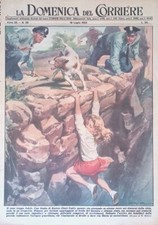 Copertina Domenica del Corriere nr. 29 del 1953 Cane Troppo Fedele Bimba Boston