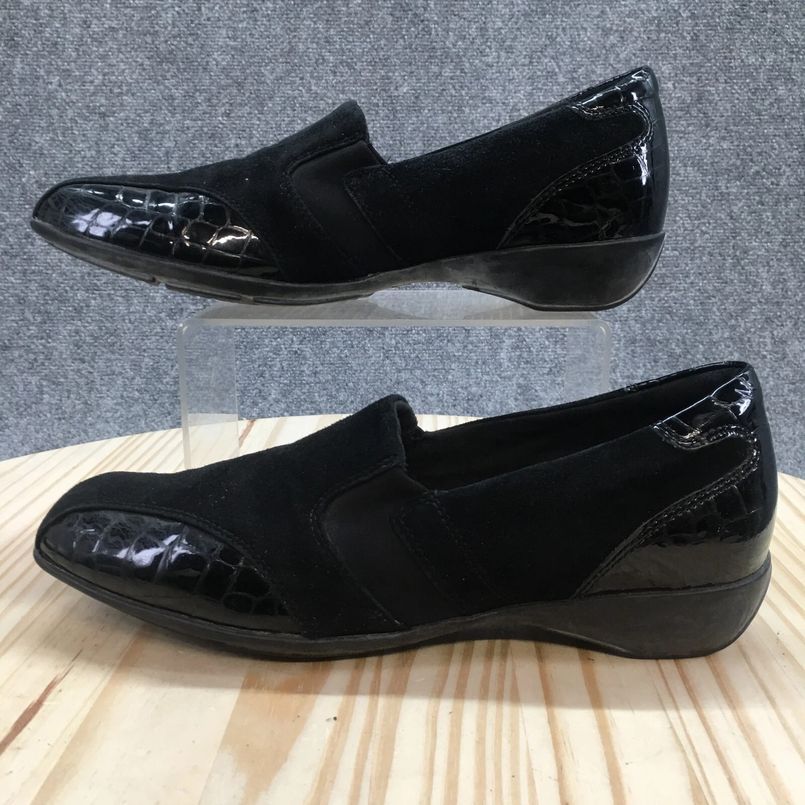 Mocassini Clarks donna 11 N Everyday Noreen Will in pelle nera casual