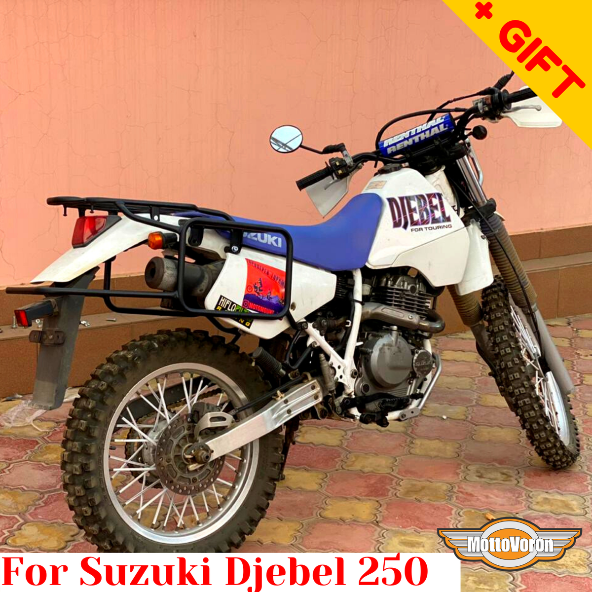 For Suzuki Djebel 250 Rack luggage System Suzuki 250 Djebel side