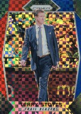 2017-18 Panini Prizm TERRY STOTTS #150 BLAZERS COACH RED WHITE & BLUE PRIZM