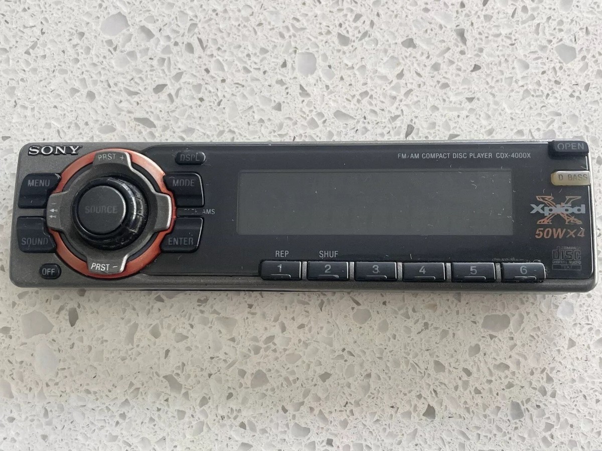 SONY CDX-4000X CAR STEREO FACEPLATE SONY CDX-4000X FACEPLATE ONLY
