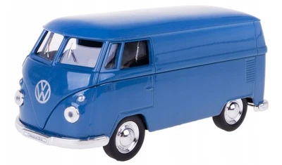 Welly 1963 Volkswagen T1 Bus Blue 1:34 1:39 Scales 4.5 Inch Diecast in Box - Photo 1/4