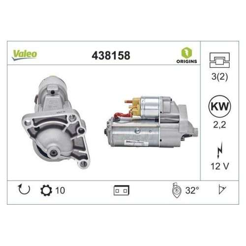 Démarreur Valeo 438158 résout les problèmes de panne Opel Nissan