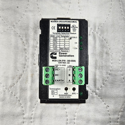 Cummins MOD-LON 300-5926 Modbus RS232 RS485 Communication Module   USED