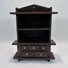 Vintage Handmade Minituare Wooden Display Cabinet