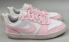 Nike Girls Court Borough Low Recraft Sneakers White Pink Size 3.5 Y - DV5456-105