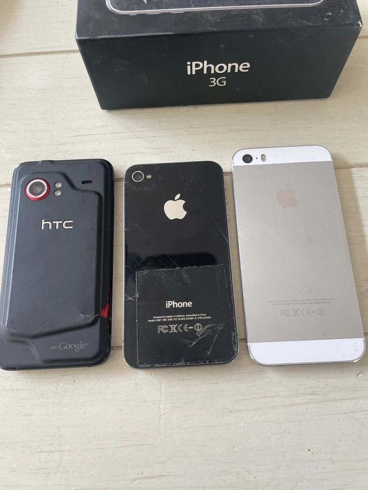 Lote de (3) Apple (2) iPhone 3G y 5!(1) Teléfonos Verizon HTC BLOQUEADOS Foto 3 de 4