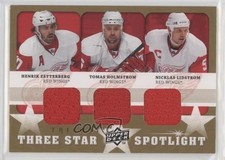2008 Trilogy Three Star Spotlight Jerseys Henrik Zetterberg Nicklas Lidstrom 2tb